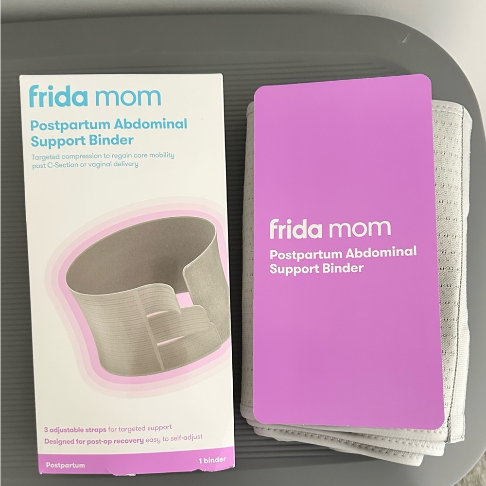 NIB Frida Mom Postpartum Abdominal Support Binder - Light Gray